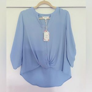 Pink Rose NWT Button Down Shirt Size L